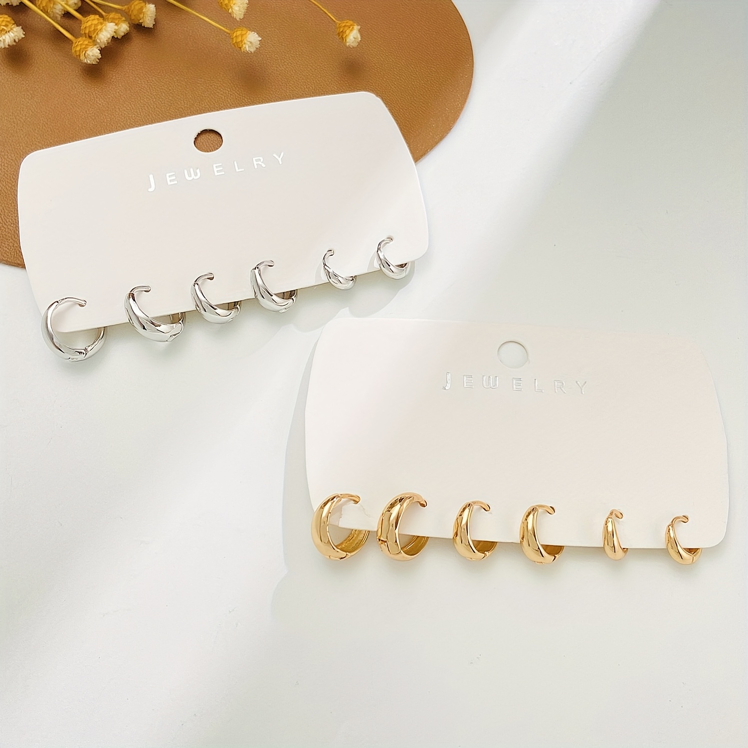 3 Pairs Rock Style Ear Cuffs Unisex Earrings Set